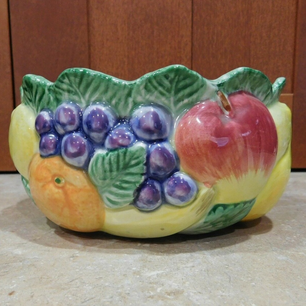 Fitz & Floyd 7" 26 oz Calypso Fruit Serving Bowl
